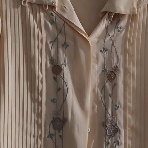 Vintage Embroidered Silk blouse